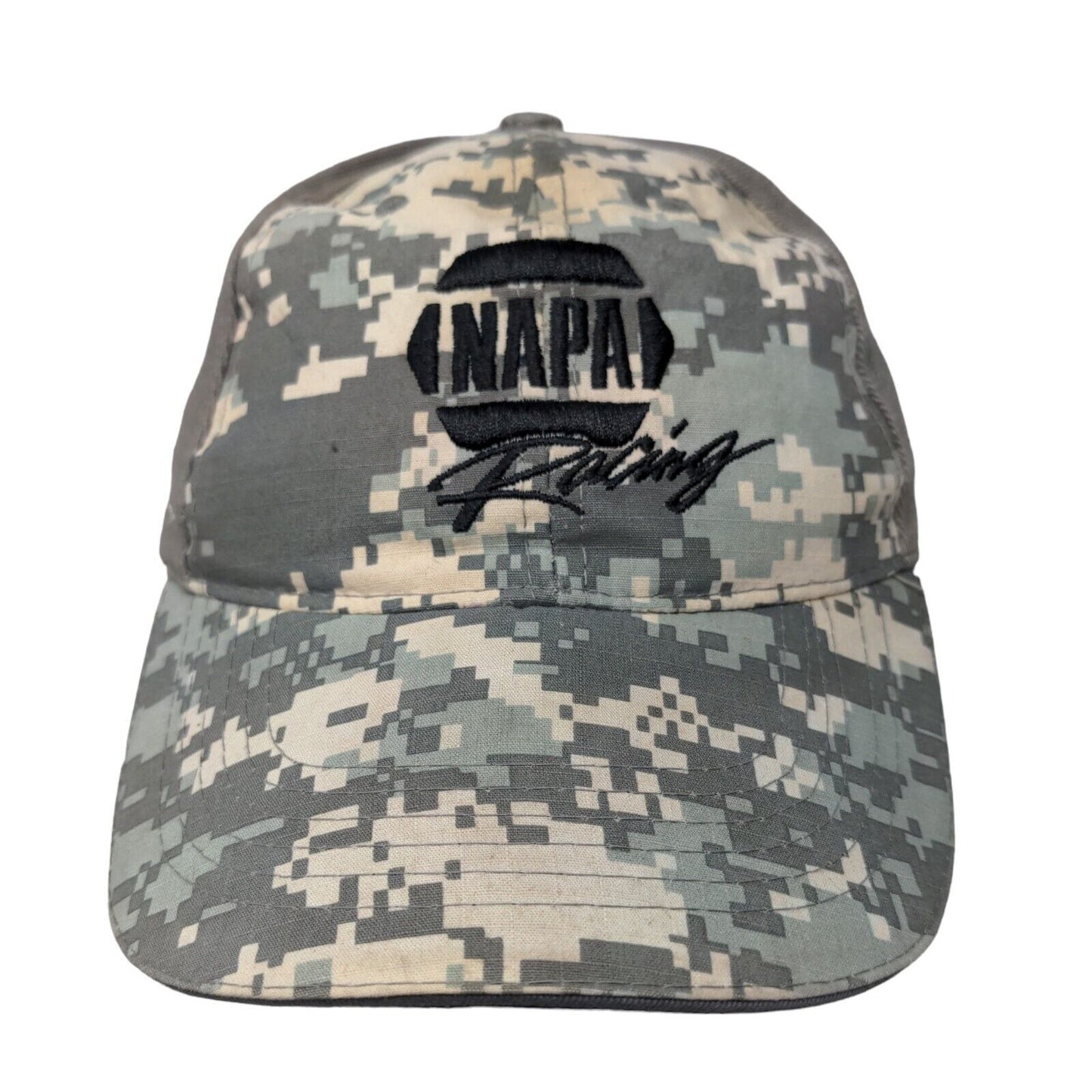 NAPA Racing Men's Strapback Hat Digital Camo OSFM Embroidered Logo Cotton