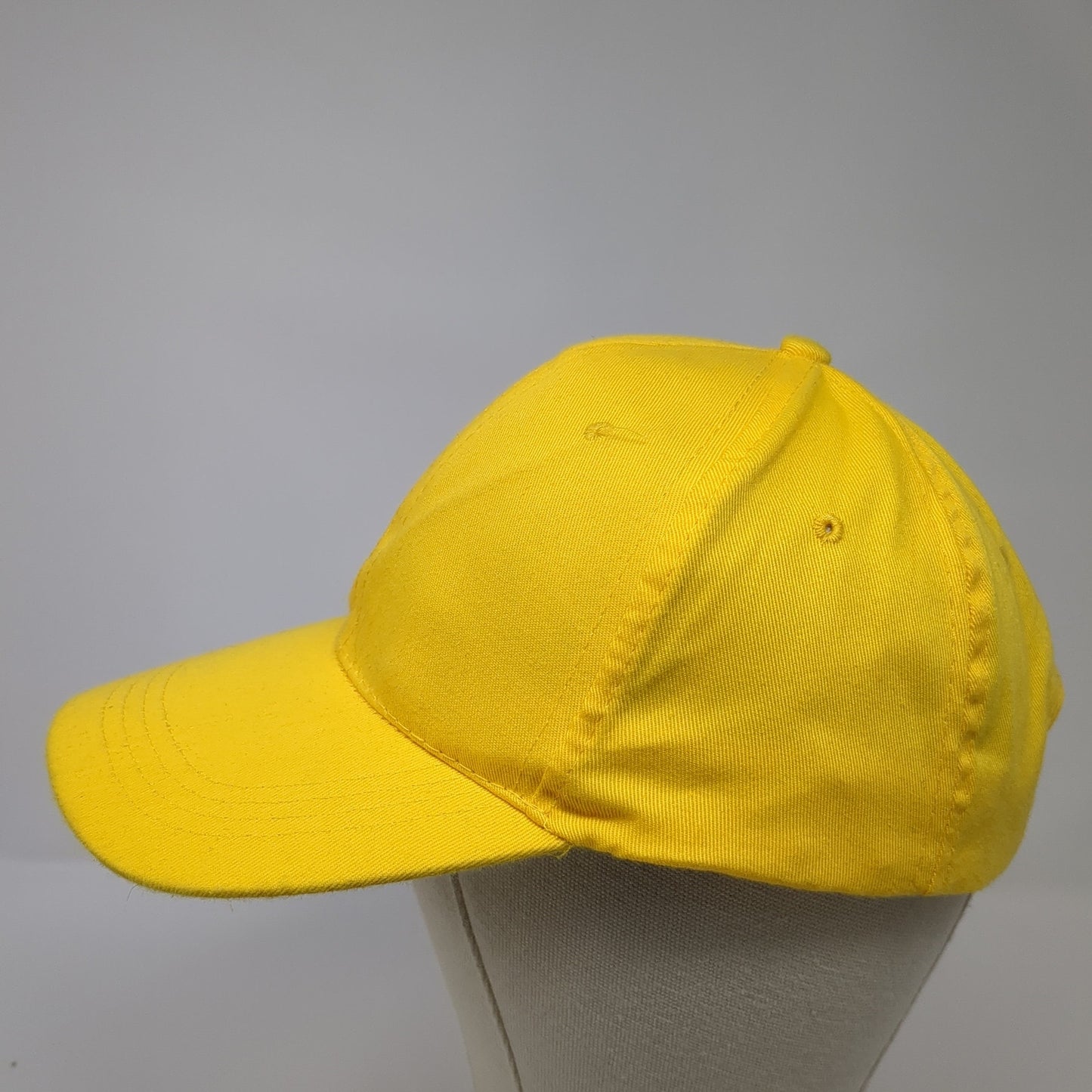 Unbranded Strapback Hat Yellow One Size Solid Blank Outdoor Adjustable
