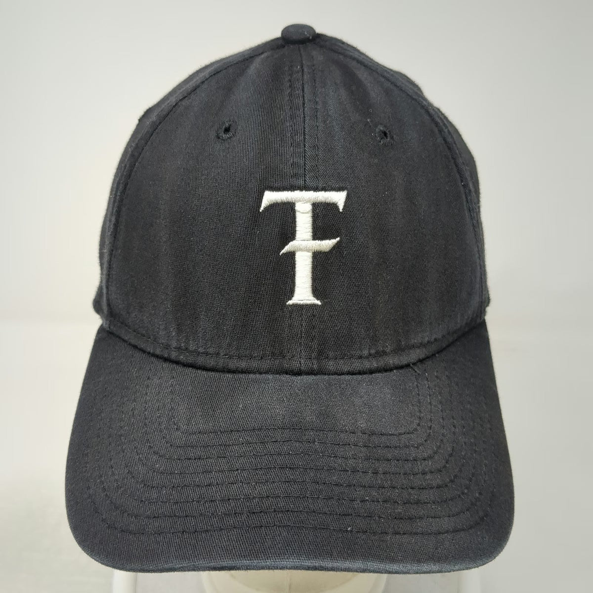 New Era 39THIRTY Baseball Cap Black XL Interlocking TF Logo Stretch Fit Hat