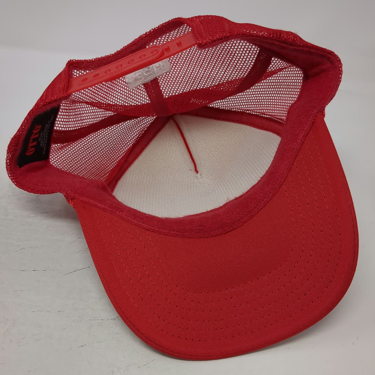 Otto Trucker Hat Red One Size Coors Beer Eagle Playing Cards Snapback Mesh Cap