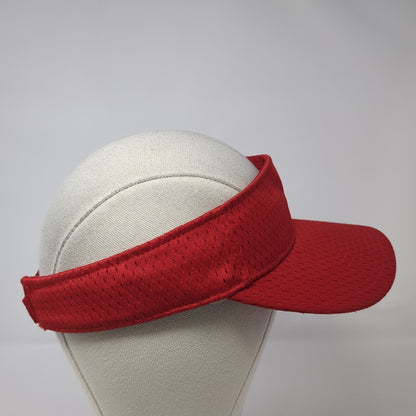 Richardson Strapback Visor Hat Red One Size Adjustable Outdoor Blank