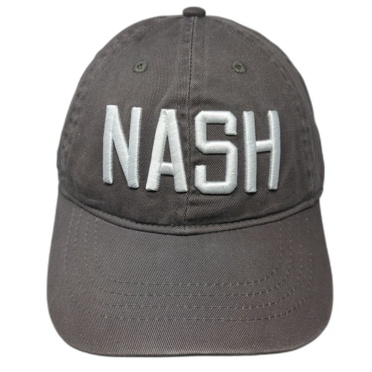 The NASH Collection Baseball Cap Gray One Size Embroidery Slideback Curved Hat