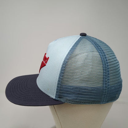 Snowbird Trucker Hat Blue One Size Snapback Mesh Back Ski Resort Logo Utah