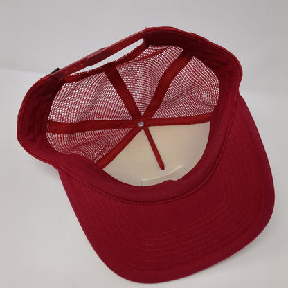 Eagle Snapback Trucker Hat Red One Size Adjustable Mesh Back 6 Panel Hurley