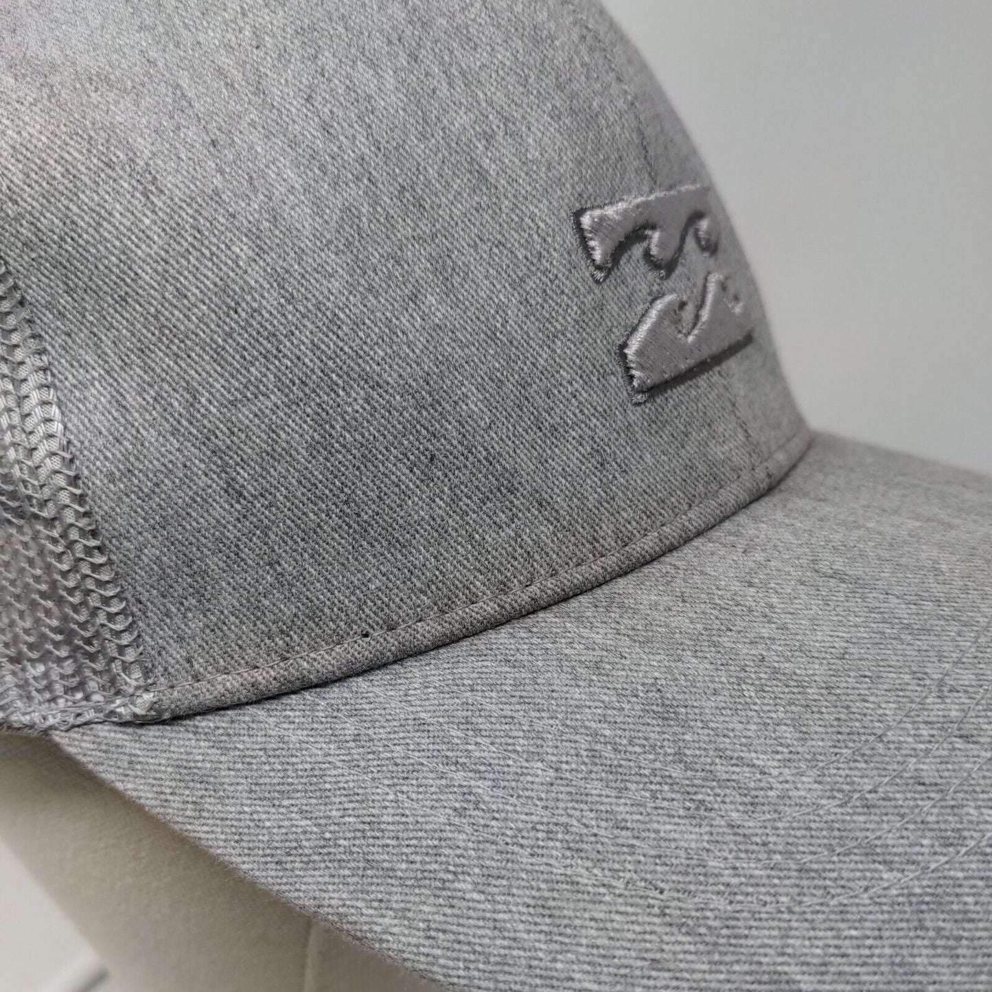 Billabong Snapback Trucker Hat Gray One Size Adjustable Mesh Back Embroidered