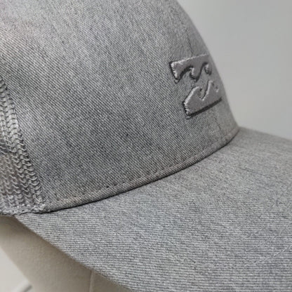 Billabong Snapback Trucker Hat Gray One Size Adjustable Mesh Back Embroidered