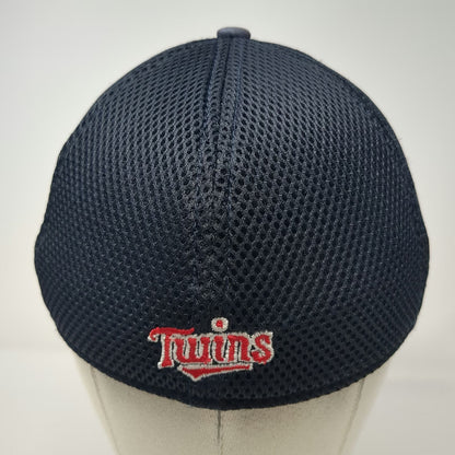 New Era Minnesota Twins MLB Blue Baseball Cap M 39THIRTY Mesh Stretch Fit Hat