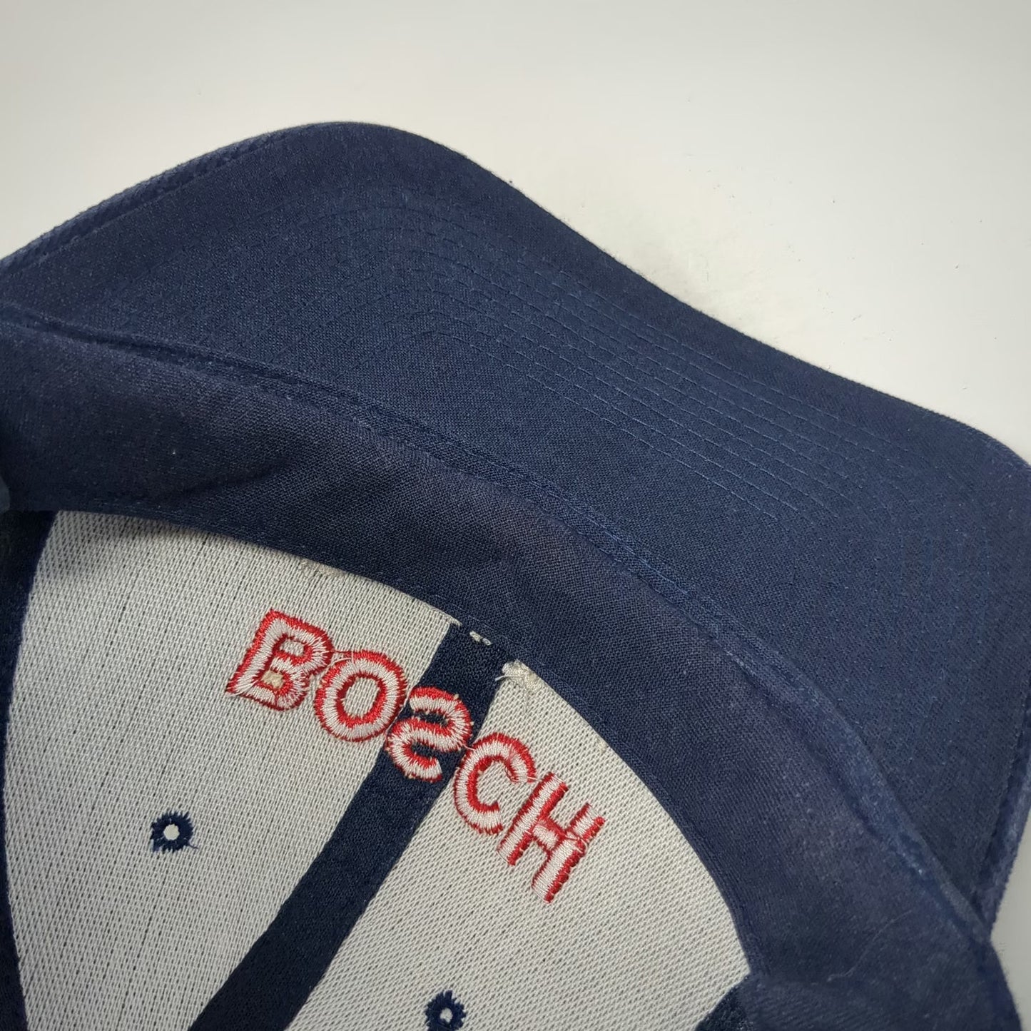 Bosch Power Tools Baseball Cap Blue One Size Embroidered Slideback Red White Hat