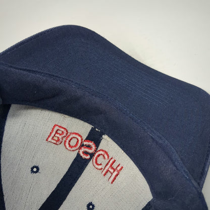 Bosch Power Tools Baseball Cap Blue One Size Embroidered Slideback Red White Hat