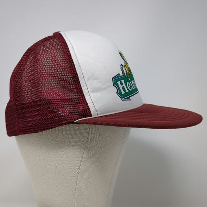 Champion Trucker Hat Red White One Size Mesh Back Foam Front Heineken Beer Logo