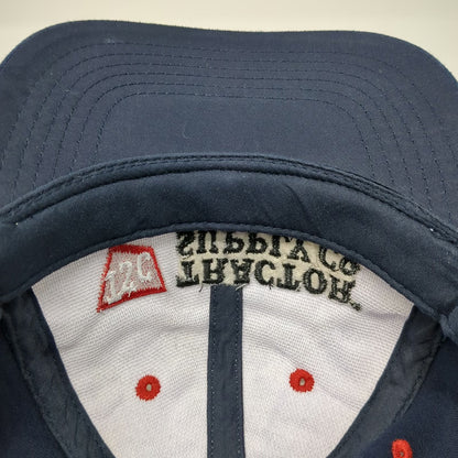 Snapback Hat Blue White Red One Size Tractor Supply Co Embroidered Logo Cotton