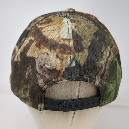Takgear Snapback Hat Brown Camo Weaver Leather One Size Quilted Lining Cotton