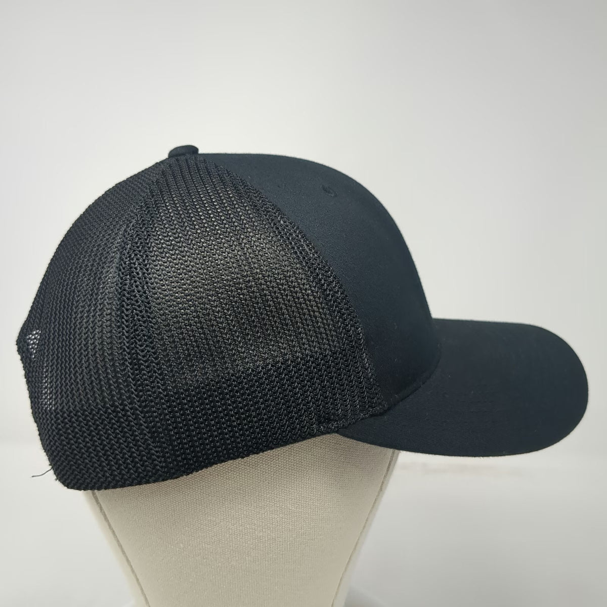 Richardson Trucker Hat Black One Size Snapback Mesh Elko Wire Rope Embroidered