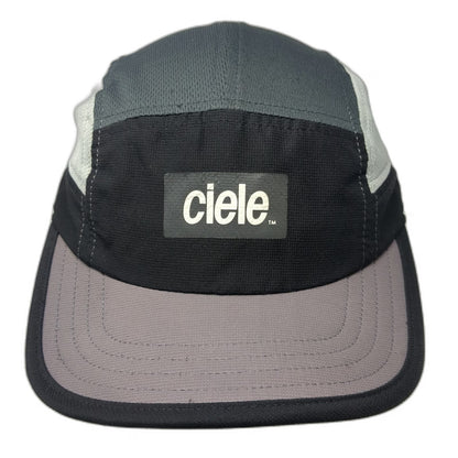 Ciele Athletics 5 Panel Black Gray One Size Running Training Hat Mesh Breathable