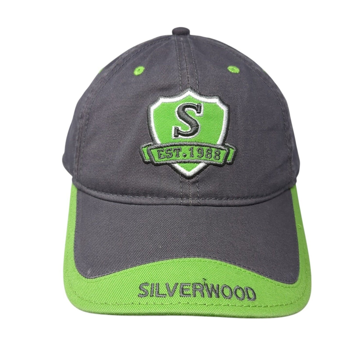 Silverwood Est. 1988 Strapback Hat Gray One Size Adjustable Embroidered