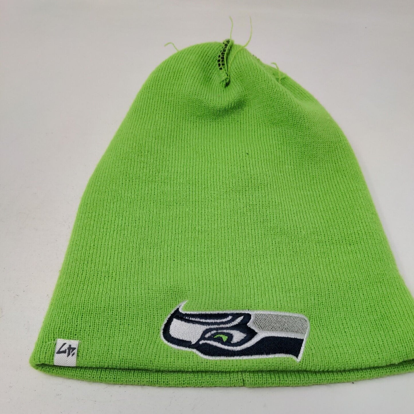 '47 Brand Men's Knit Beanie Hat Cap Blue Green Seattle Seahawks NFL Logo