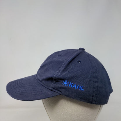 Kahl Slideback Hat Blue One Size Adjustable Embroidered Solid 6 Panel