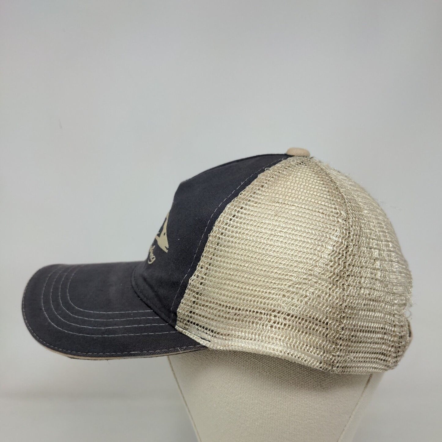 Take A Kid Fishing Strapback Trucker Hat Blue OS Adjustable Mesh Back Cobra