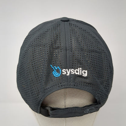 Sysdig Strapback Hat Gray One Size Adjustable Laser Cut Outdoor Cap