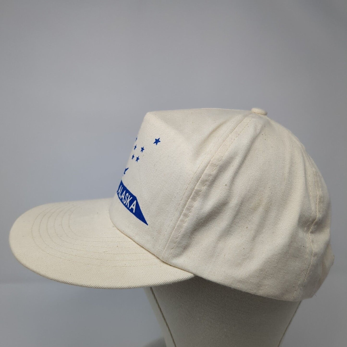 Alaska Snapback Hat Tan One Size Adjustable Patriotic Arctic Circle Cotton