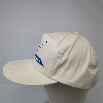 Alaska Snapback Hat Tan One Size Adjustable Patriotic Arctic Circle Cotton