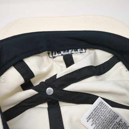 Vans Baseball Cap White One Size Barbed Wire Strapback Cotton Twill Logo Hat