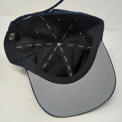 OGIO Baseball Cap Blue One Size Adjustable Hat Strapback Stretch Curved Brim