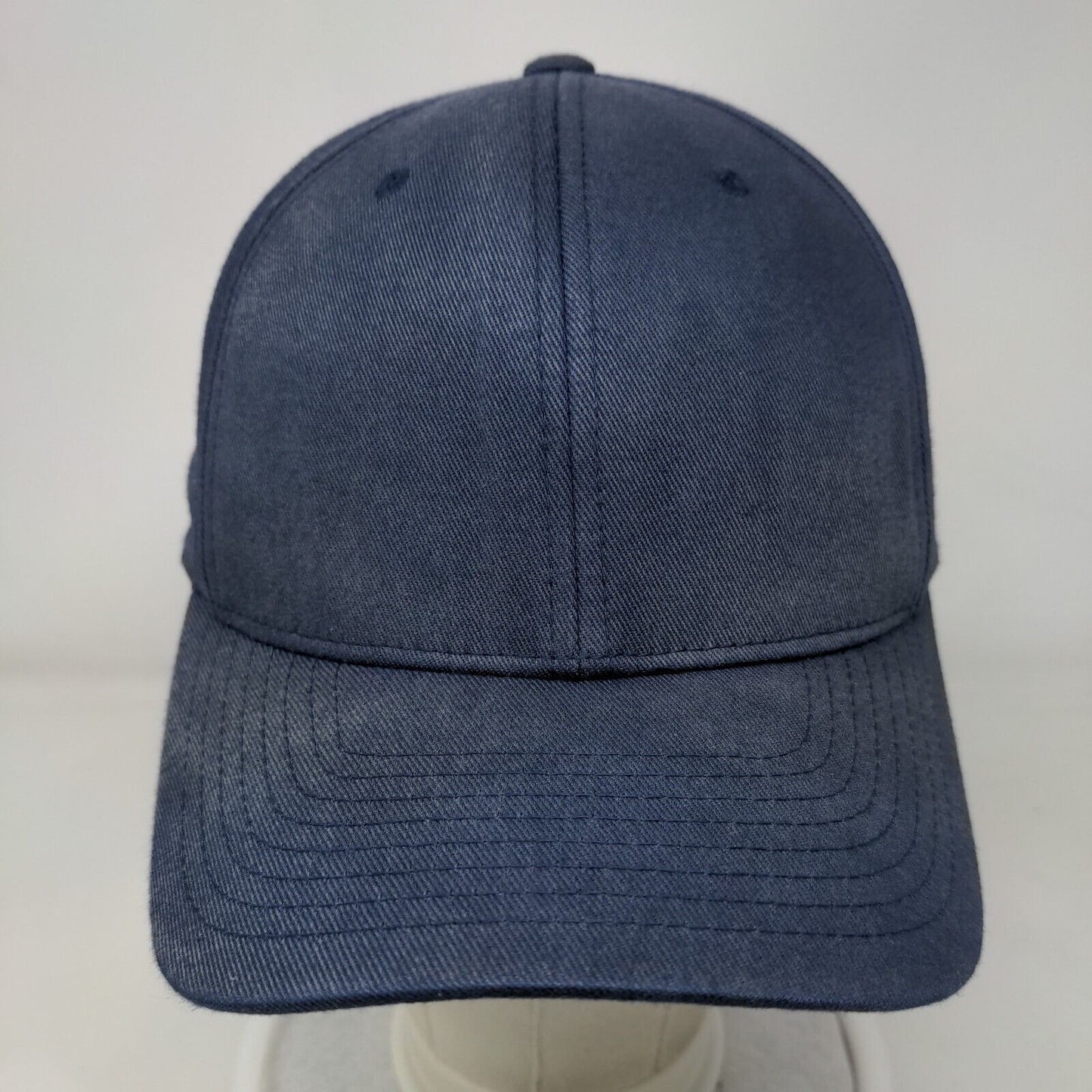 Yupoong Fitted Hat Blue S/M Flexfit Lightweight Vented Holes 6 Panel Blank