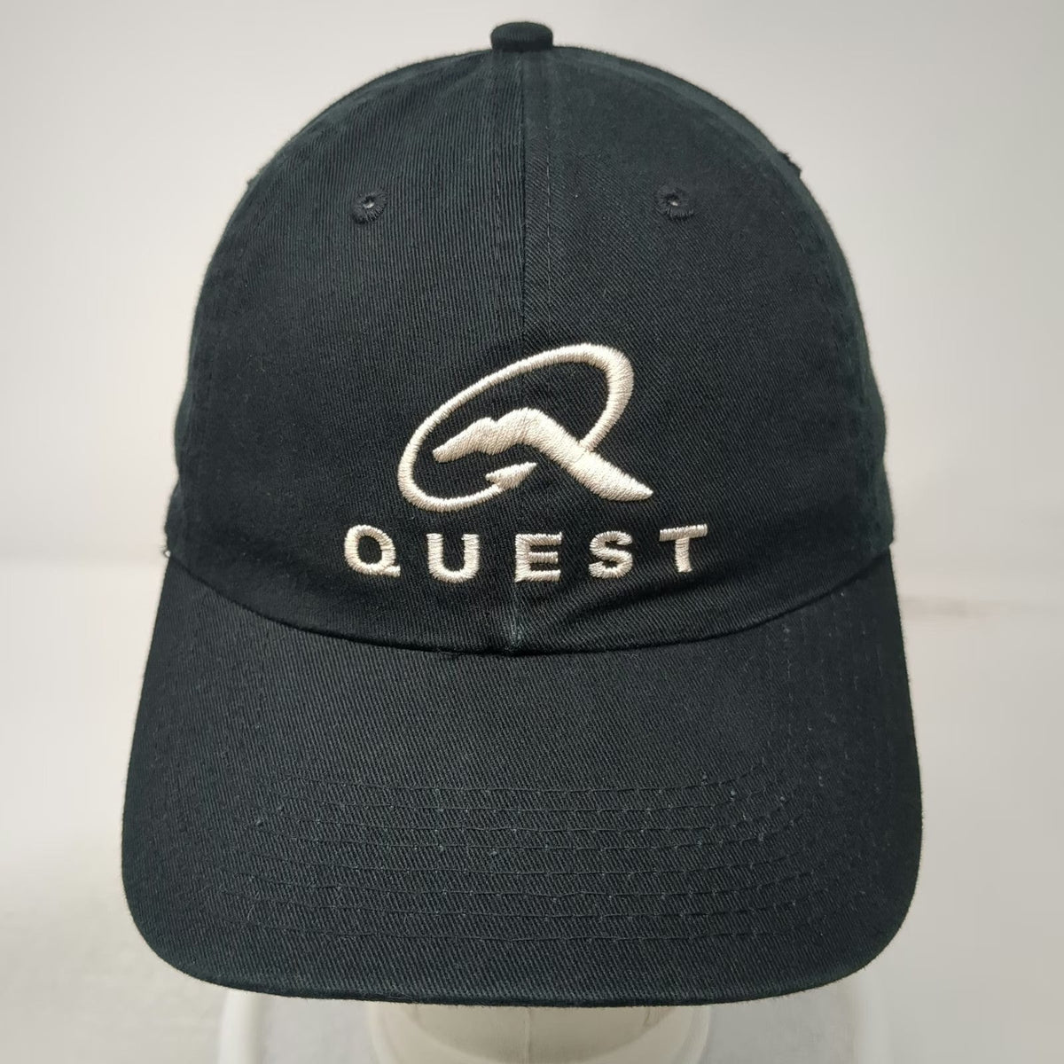 Fahrenheit Quest Aircraft Aviation Logo Black OSFM Baseball Cap Hat Strapback