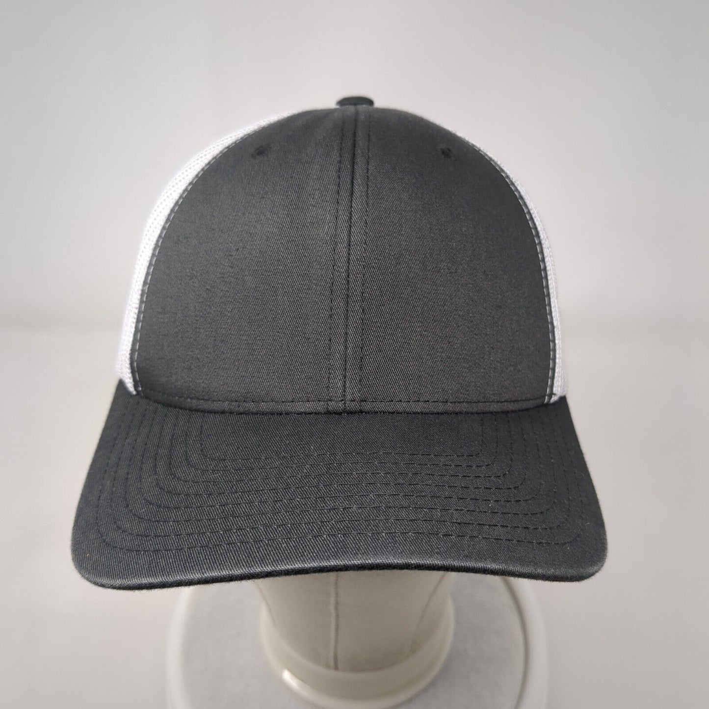The Classics Yupoong Snapback Trucker Hat Gray OS Adjustable Mesh Back Blank