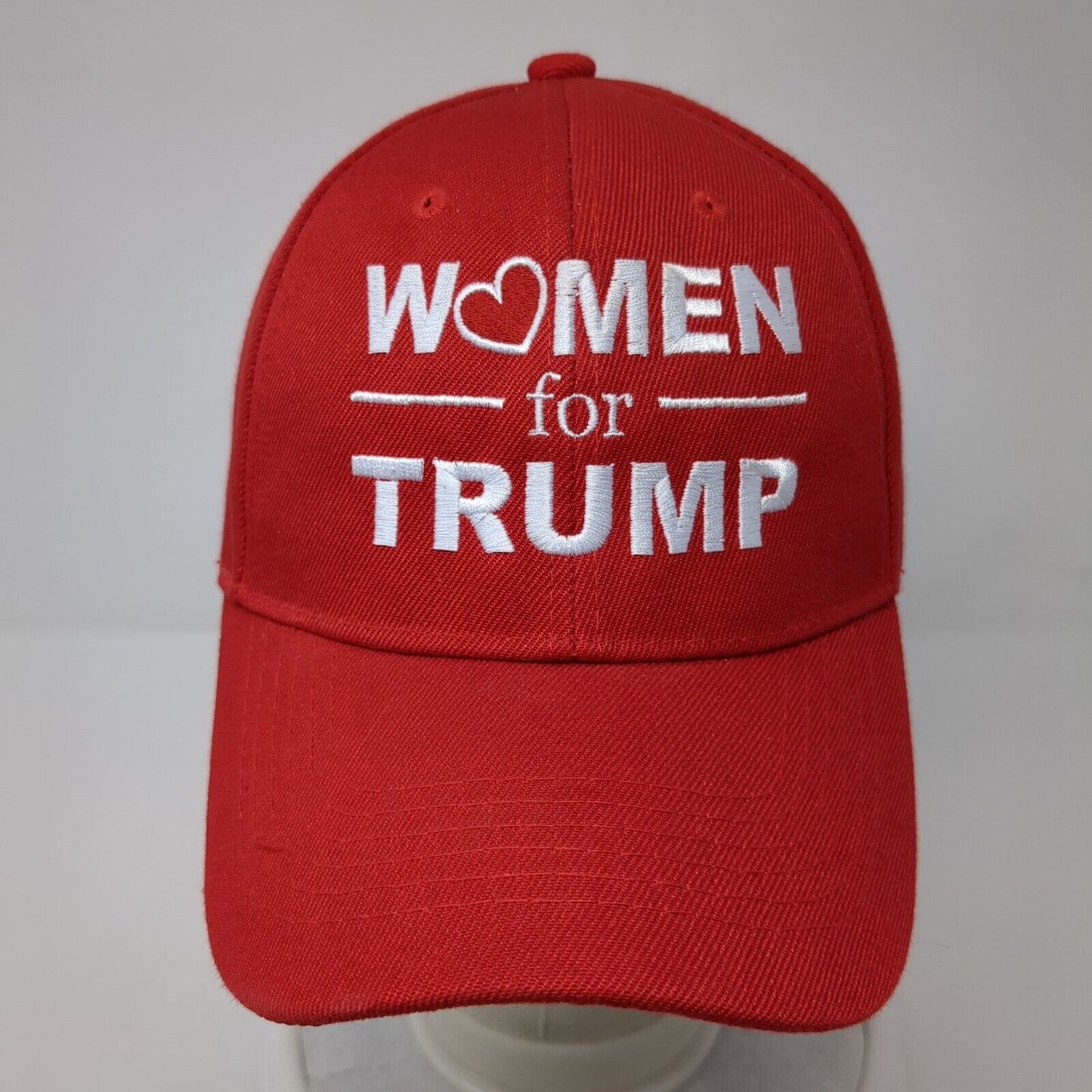 Women For Trump Strapback Hat Red One Size Adjustable Embroidered Vented Holes