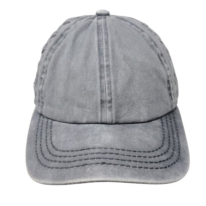 C.C. Exclusive Crisscross Strapback Hat Gray OS Adjustable Breathable Blank