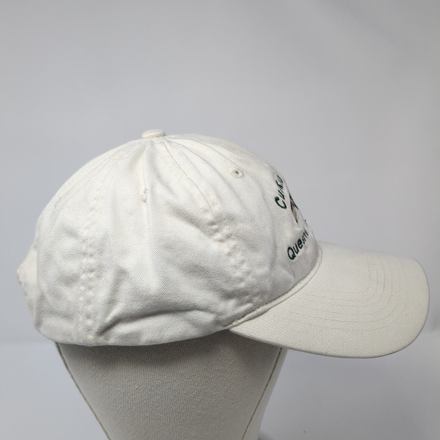 Cuckoo Bay Quesnel Lake B.C. Strapback Hat White Cream One Size Outdoor