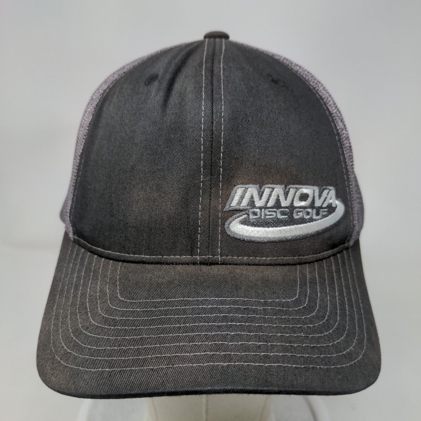 Innova Disc Golf Snapback Trucker Hat Gray One Size Embroidered Mesh Back