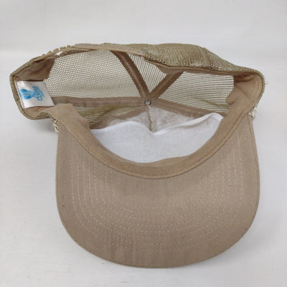 Cobra Snapback Trucker Hat Tan One Size Adjustable Mesh Back Rope Blank