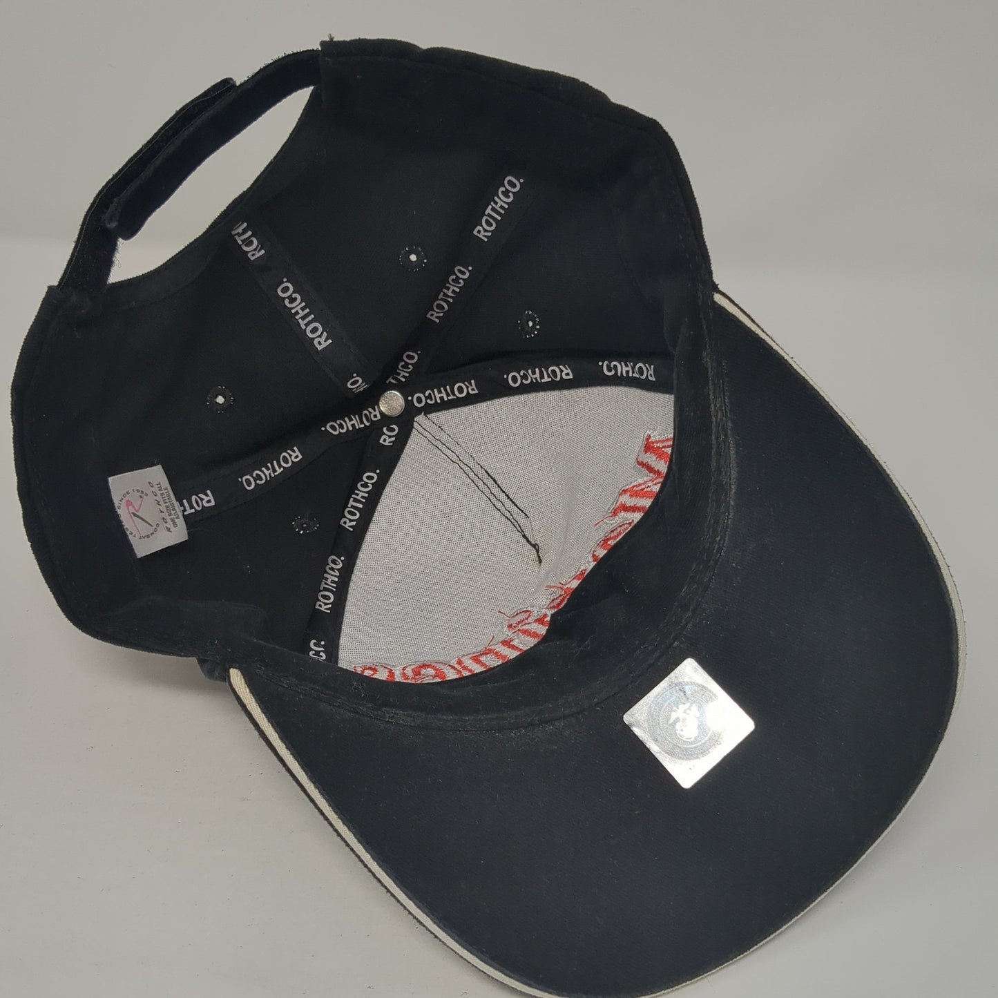 Marines Strapback Hat Black One Size Adjustable Embroidered Rothco