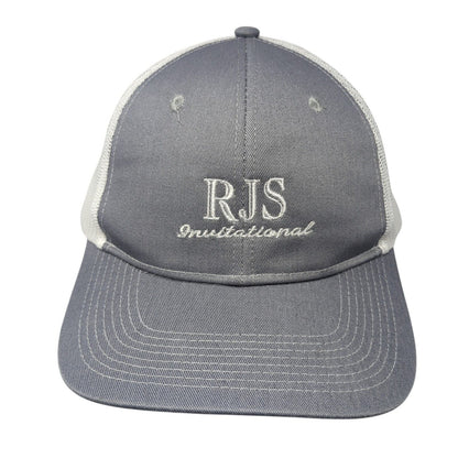 RJS Invitational Snapback Trucker Hat Gray One Size Mesh Back Colorblock