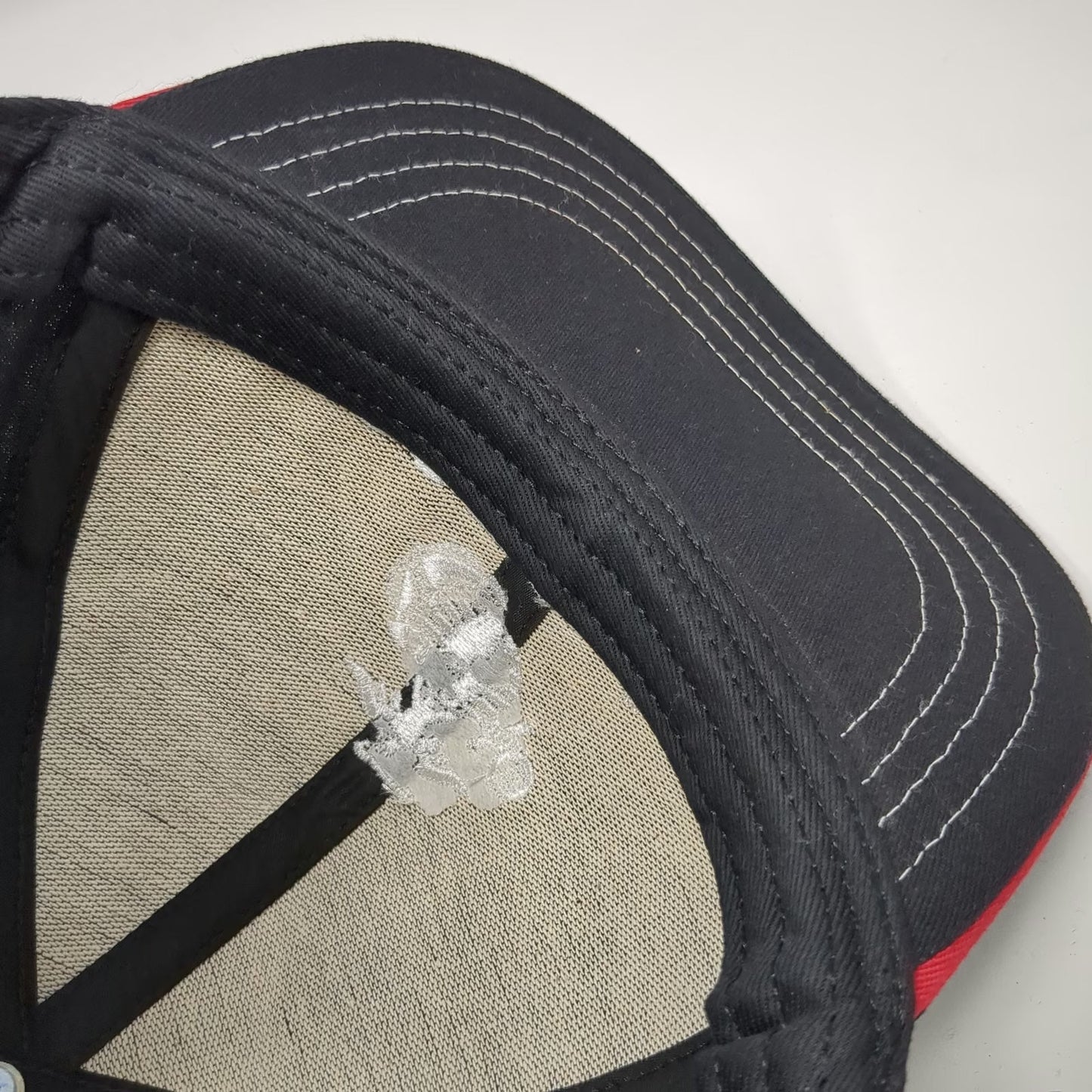 Unionwear Snapback Hat Black One Size Marines USMC Logo Contrast Stitching USA