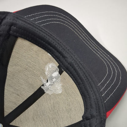 Unionwear Snapback Hat Black One Size Marines USMC Logo Contrast Stitching USA