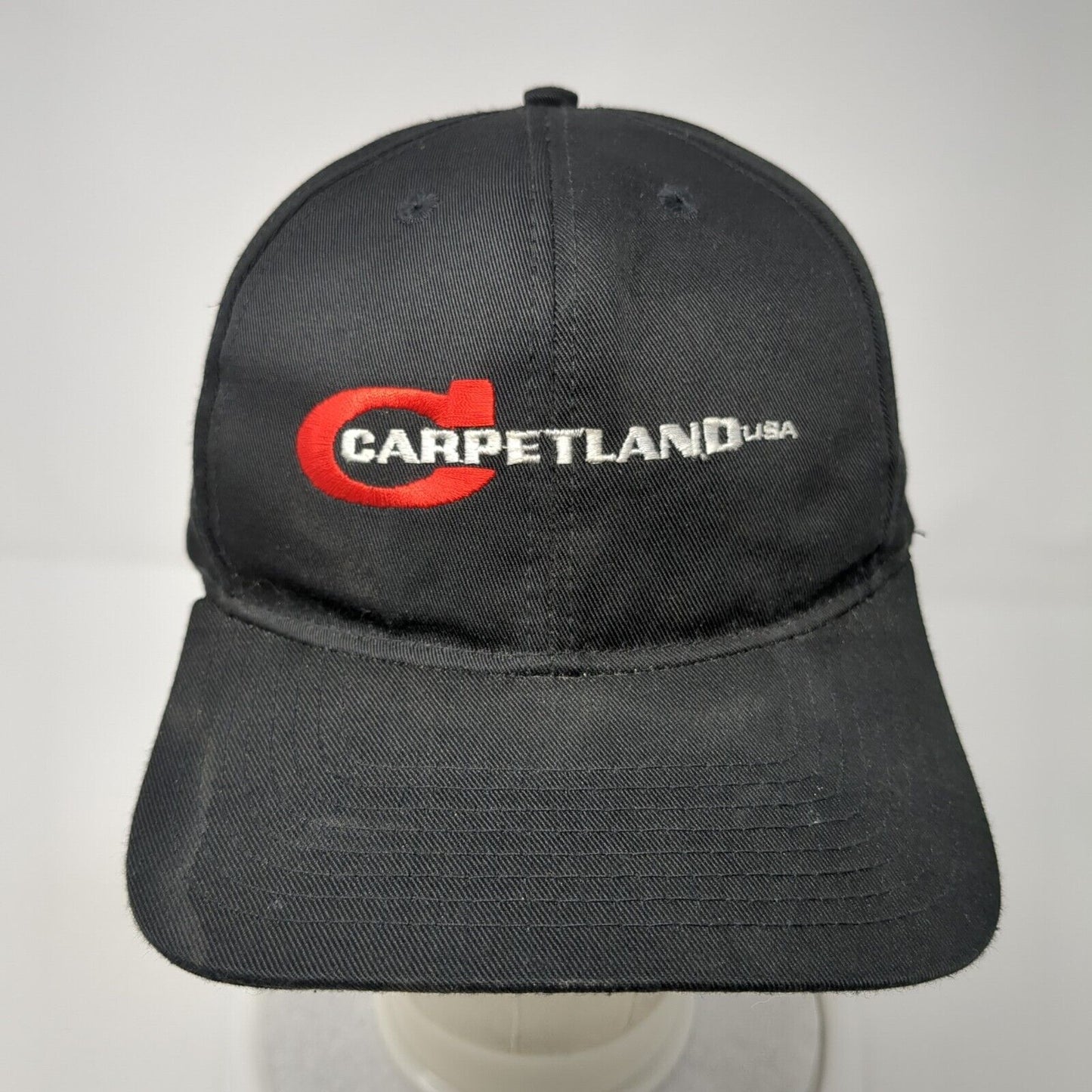 Carpetland USA Snapback Hat Black One Size Adjustable Embroidered Cotton