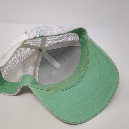 PUMA Snapback Trucker Hat Green One Size Adjustable Striped Mesh Back