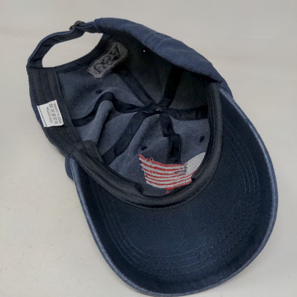 Unbranded Men's Slideback Hat Blue Embroidered USA American Flag Patriotic