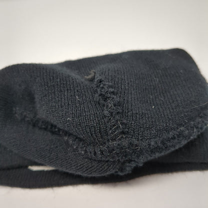 SCFMG Knit Beanie Hat Black One Size Embroidered Solid Outdoor Stretch