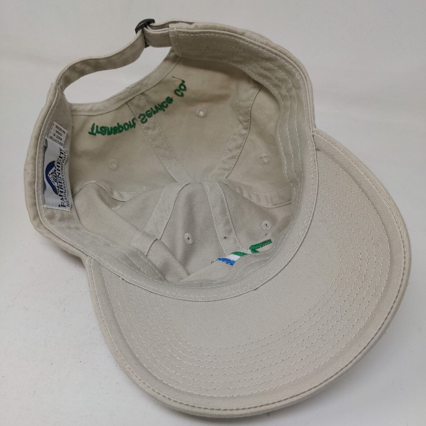 Fahrenheit Men's Slideback Hat Tan Transport Service Co. Eagle Logo Cotton