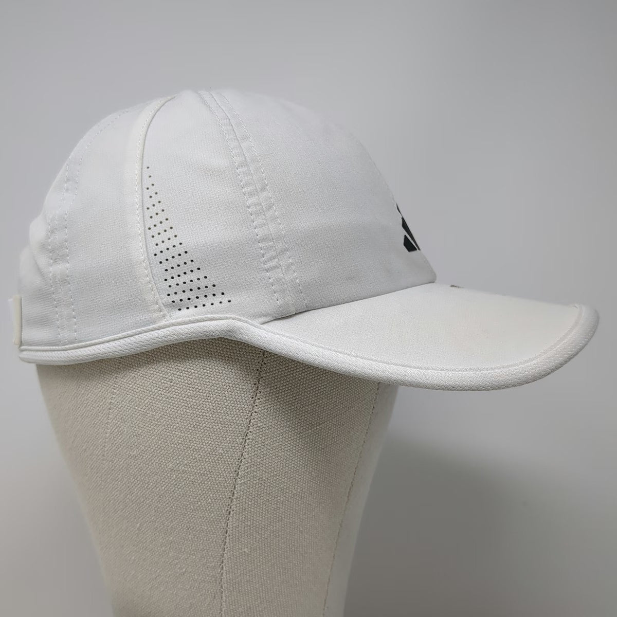 Adidas Baseball Cap White One Size Strapback Climacool Mesh Vented Sports Hat