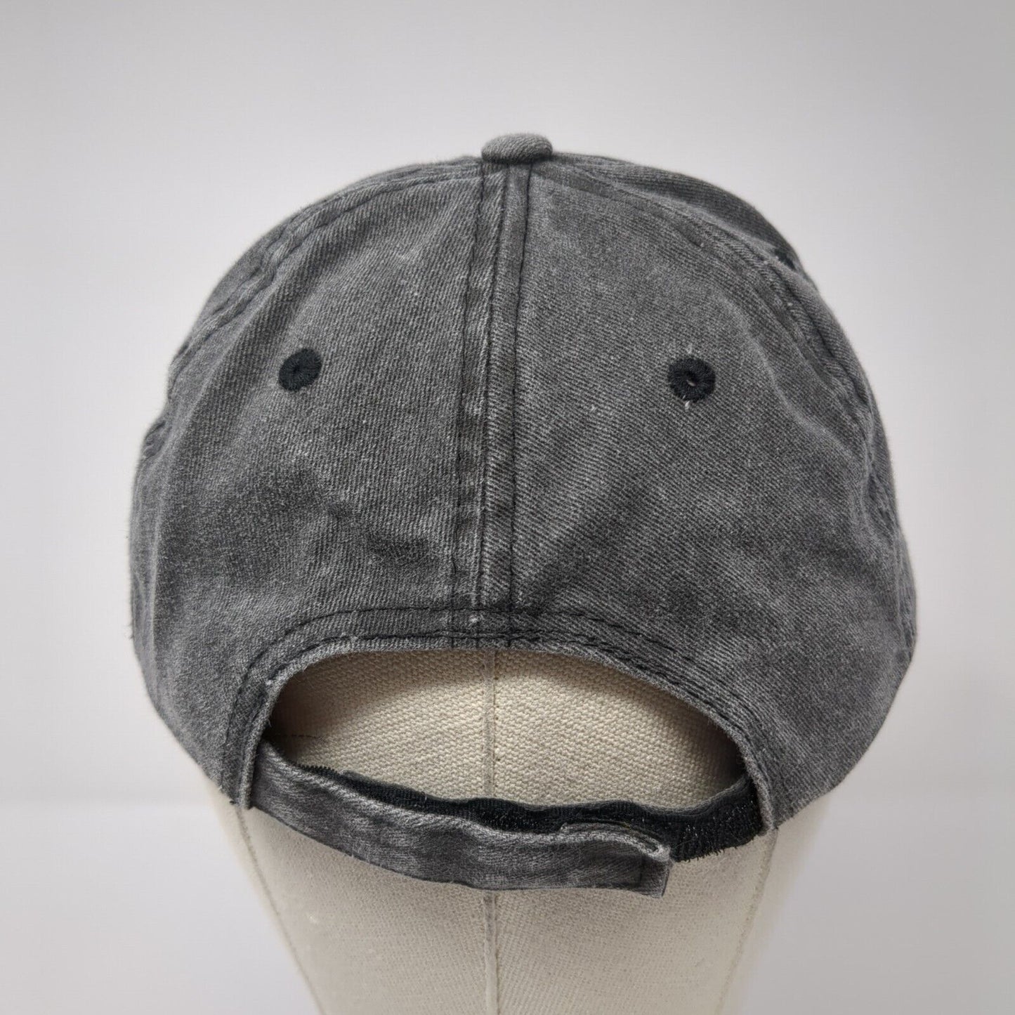 HealthWest Strapback Hat Gray One Size Embroidered Solid Vent Holes