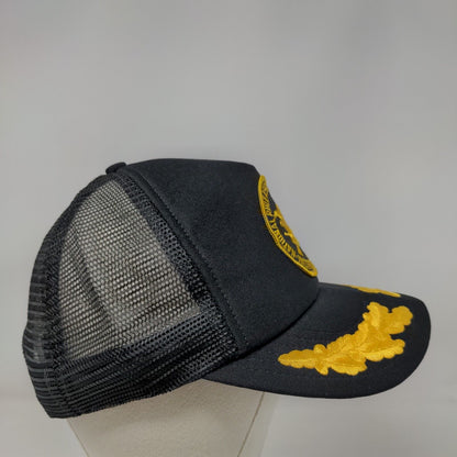 National Rifle Association 1871 Trucker Hat Black OSFA Made USA Scrambled Eggs