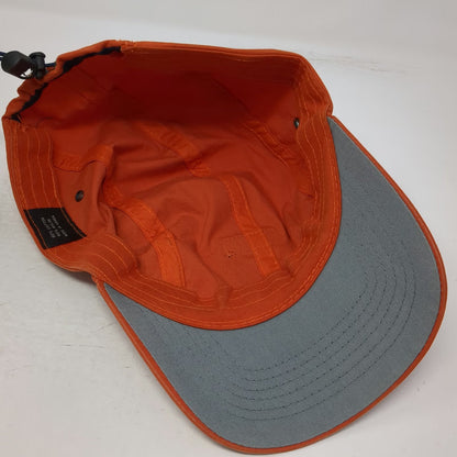 5 Panel Orange Hat One Size Strapback Mesh Patch Ski Graphic Blue Loop Cotton