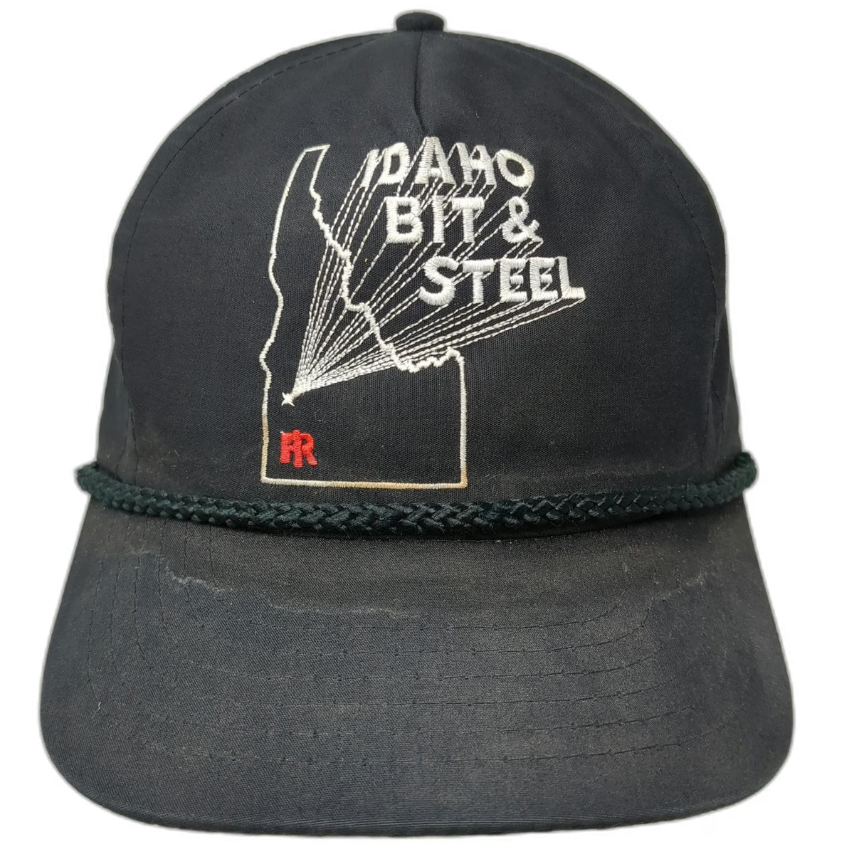 Mountaintop Marketing 5 Panel Black One Size Idaho Bit & Steel Rope Snapback Hat