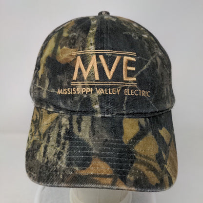 MVE Mississippi Valley Electric Strapback Hat Camouflage One Size Embroidered